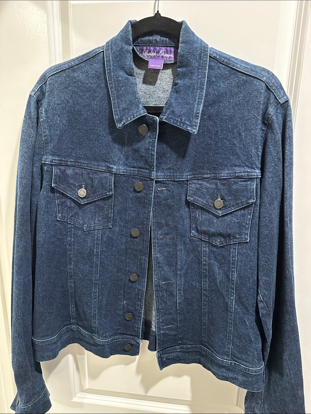 Ralph Lauren Indigo Denim Jacket with Metal Buttons-Purple label
